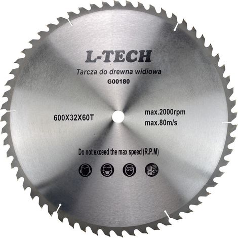 Lame de scie circulaire TCT pour bois Ø600x32 60 dents (1/3)