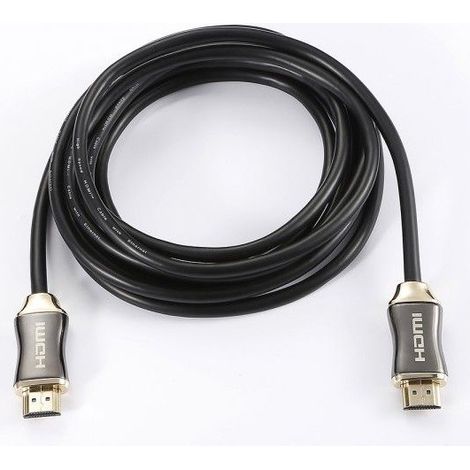 Cable HDMI macho/macho 2.0a 5m negro de alta velocidad - 4K@50/60Hz - Ultra HD - Conectores dorados (1/2)