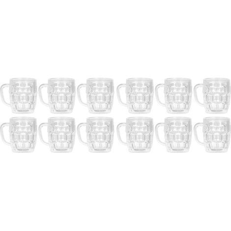Miniatures de Bière Transparentes pour Maison de Poupée, 12 Pièces Mini Verres à Bière Décoratifs pour Fêtes Pique-nique (1/5)