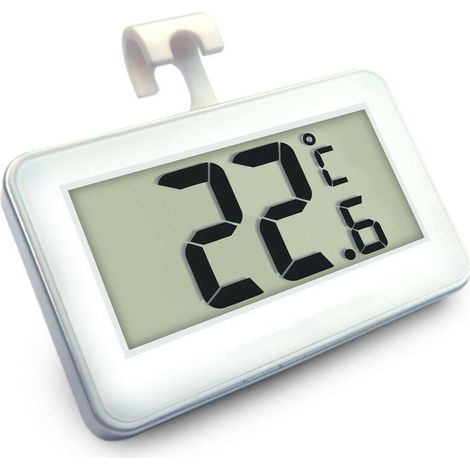 royaluxe - Thermomètre de Réfrigérateur Thermomètre Numérique Congélateur Thermomètre Refrigerateur Chambre Thermomètre Congélateur Imperméable avec Écran LCD avec Crochet pour Lecture de Température (1/5)
