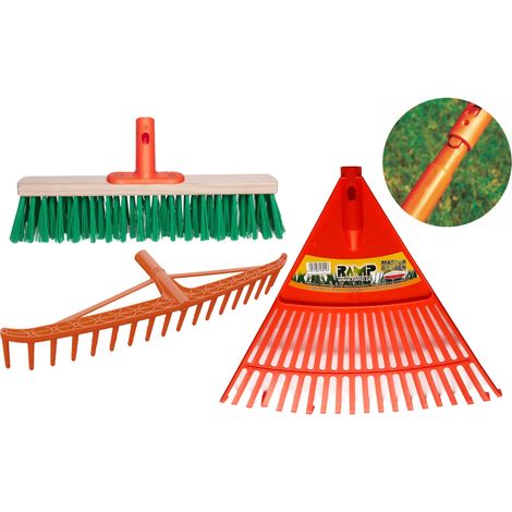Rastrello a rampa: per foglie + per fieno + rastrello stradale 40 + clic (1/5)