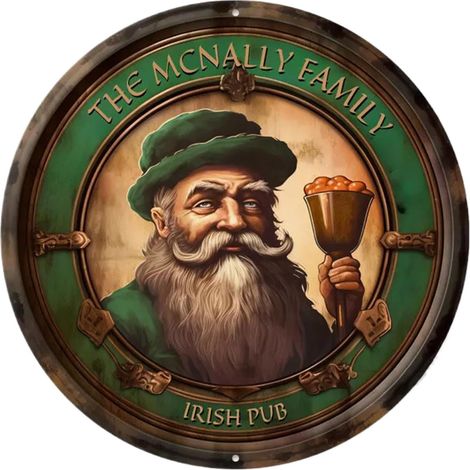 Enseigne Murale Pub Irlandais Décoratif Facile À Installer Enseigne De Bar En Bois Pour Bar Maison Cuisine Salon Salle De Jeux Sous Sol Bureau Fête Décoration Murale Intérieure (1/5)