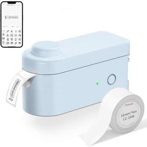 L1-C Etiqueteuse, Thermique Intelligente - Mini Imprimante Étiquettes Bluetooth, Portable et Rechargeable, Compatible avec Rubans 9/12/16mm Imperméables - pour Maison, Bureau, École (1/5)