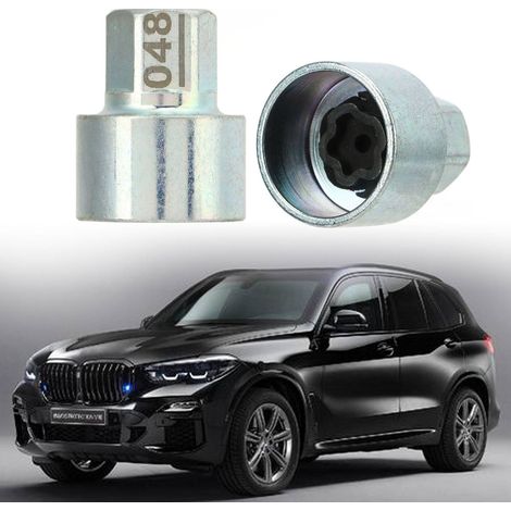 Clé de blocage de roue antivol, douille de sécurité pour BMW Série 1 3 5 6 7 X1 X2 X3 X4 X5 X6 Z4, référence 048 (1/5)