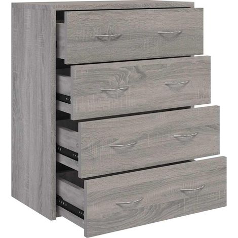 Maison Exclusive - Aparador con 4 cajones gris Sonoma 60x30,5x71 (1/5)