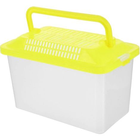 Tragbare Futterbox für Schildkröten und Goldfische, Reptilienhabitat, Goldfischkasten – 15 x 11 cm – Farbe zufällig (1/4)