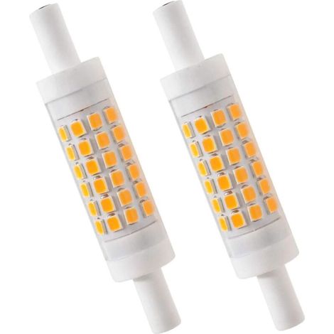 R7S LED 78mm Dimmbar Warmweiß 2700K 5W J78 LED-Lampe 450lm ersetzt 50W Halogenlampe Leuchtmittel 230V 83 Ra, 2er-Pack [Energieklasse E]