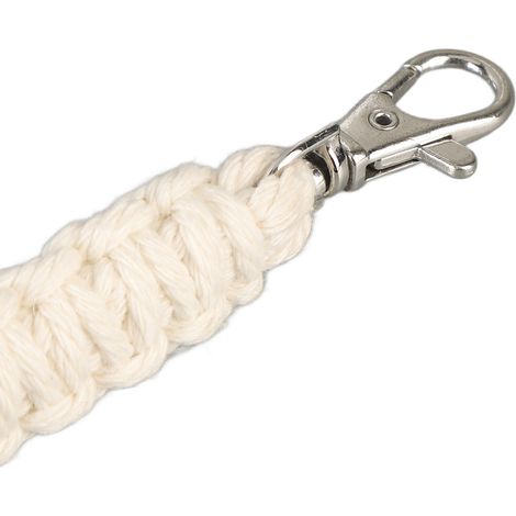 Clochette décorative argentée pour l'apprentissage de la propreté, tricotée à la main en coton, à suspendre à la porte en forme de croix pour chien. (1/5)