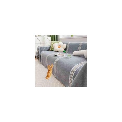 Plaid Canape Grande Taille, Jeté De Canapé d'angle, Antidérapant Grand Plaid pour Canapé XXL, Chenille Couverture Canapé Housse De Canapé, Lavable(180x180cm)