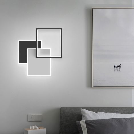 Applique murale design d'intérieur, applique murale LED moderne, applique murale décorative d'intérieur, chambre, salon, couloir, lumière blanche [Classe d'efficacité énergétique G]