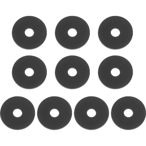 10 Pcs M8 Rondelle Plate En Silicone 8mm ID 35mm OD Black (1/5)