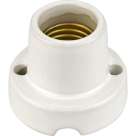 Lampe à poser en porcelaine E27, émaillée blanche