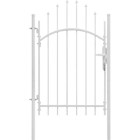 Maison Exclusive - Gartentor Woerden Stahl 1x2,25 m Weiß