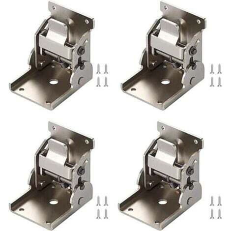 [JAMAIS UTILISÉ] Pied de Table Pliable Charnière 90° ,4 PCS Charnières Autobloquantes Charnières de Support Autobloquantes avec Vis Idéales pour Meubles comme Tables et Lits