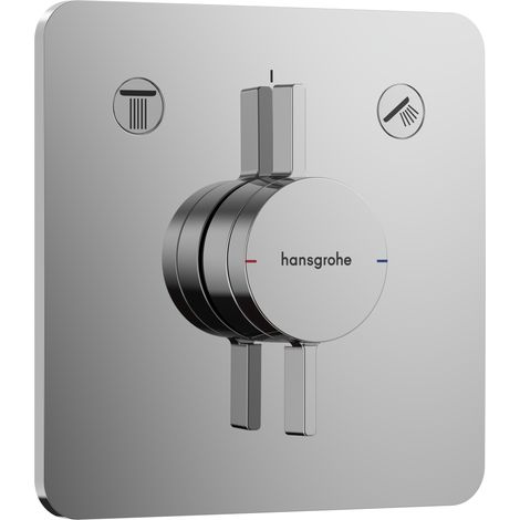 Hansgrohe – Mélangeur encastré DuoTurn Q – Débit 29,5 l/min – Système de mélange céramique – Installation facile – Poignées en métal (1/9)