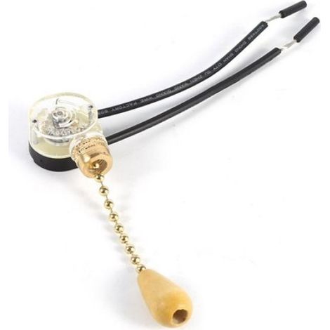 Interrupteur À Tirette - Chaîne - 3 A 250 V 6 A 125 V - Pour Appliques Murales Lampes De Table Lampadaires - Lot De 4 (1/5)