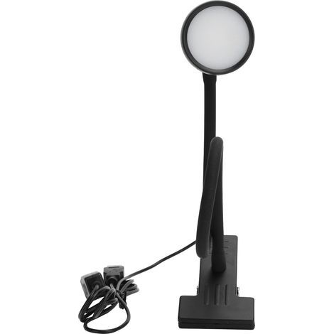 Lampe de Lecture Clip Réglable USB, Lumière d'Apprentissage avec Protection des Yeux, Fournitures d'Éclairage Noir (1/5)