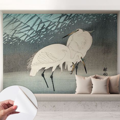 Fotomurale adesivo stickers - murali decorativo - soggiorno moderno - effetto realistico - Uccelli delicati 208x146 cm (1/5)