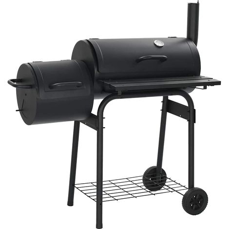 Barbacoa clásica de carbón con ahumador vidaXL