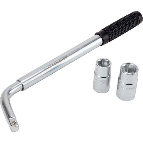 SS5324 Car Wheel Socket Wrench – Extendable Handle – Socket Sizes: 17 mm, 19 mm, 21 mm, 23 mm – Fits All Standard Vehicles MUMU