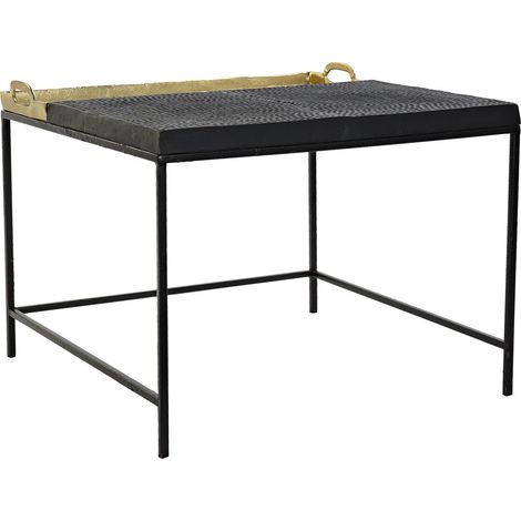 Couchtisch Aluminiumstahl 61x61x49 Aluminium Gold Tablett Stahl mehrfarbige Farbfamilie Niedrige Tische Details Details (1/5)