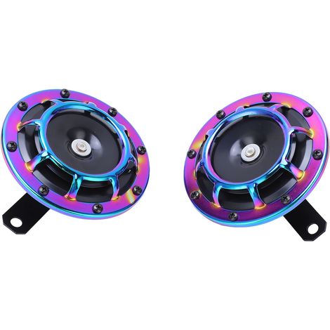 2 × Klaxons Compacts 139DB‑170DB Sirène Argentée 12V pour Camions Camping-Cars Motos UTV ATV (1/5)