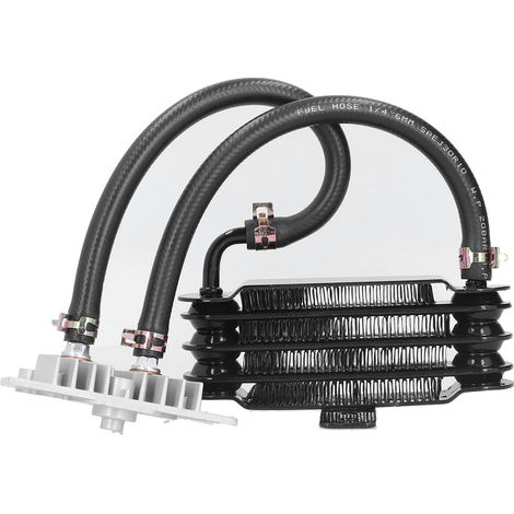 Refroidisseur d'huile moteur universel en aluminium pour motos, scooters et mini-motos tout-terrain de 125 à 250 cm³. (1/5)