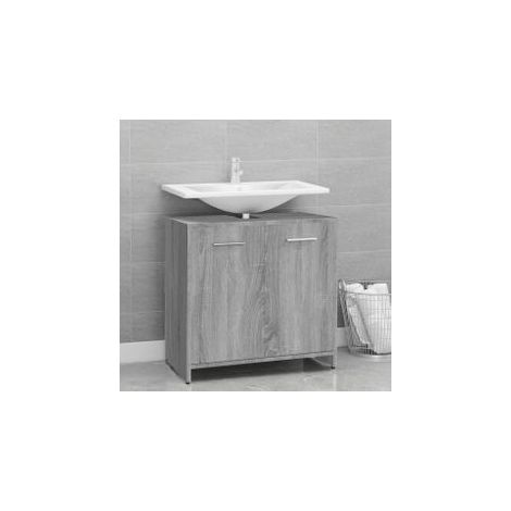 Armoire de bain Sonoma gris 60x33x60 Bois d'ingénierie (1/5)