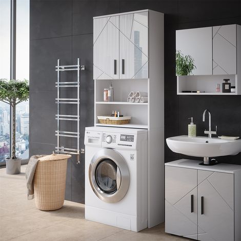 Armoire pour machine à laver Irma, Blanc, 64 x 190.5 cm, Vicco
