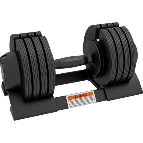 Verstellbare Hantel, 7-24 kg Hantel mit Ablagefach, rutschfest Griff, Kurzhantel aus Kunststoff