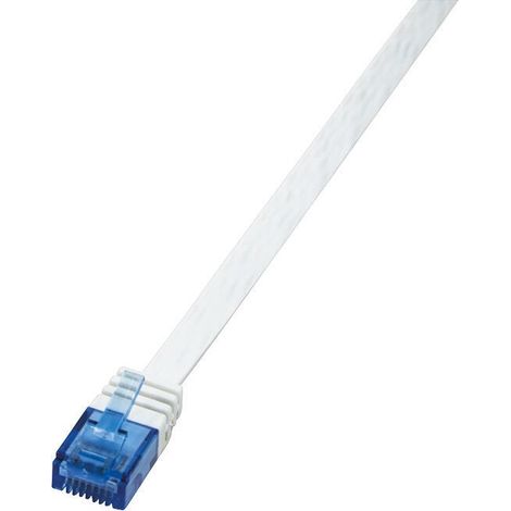 Cable de conexión LogiLink CF2031U CAT.6 U/UTP de 1 m, plano, blanco