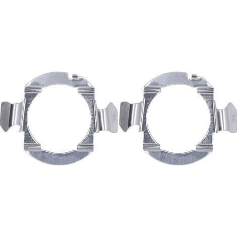Lot de 2 supports d'ampoules de phares en acier inoxydable, robustes, stables et faciles à installer (base LED). (1/5)