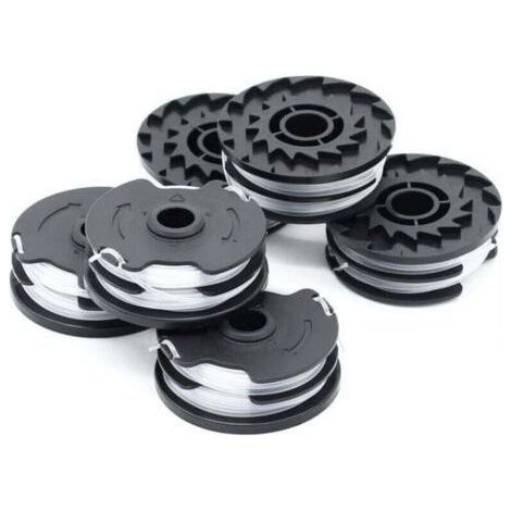 Lot de 6 bobines de fil de rechange pour débroussailleuse sans fil LIDL Parkside PRTA 20-Li A1, B2, C3, PRT 550 A1, A3, PRT 300 A1-2 x 4 m 1,6 mm-- (1/3)