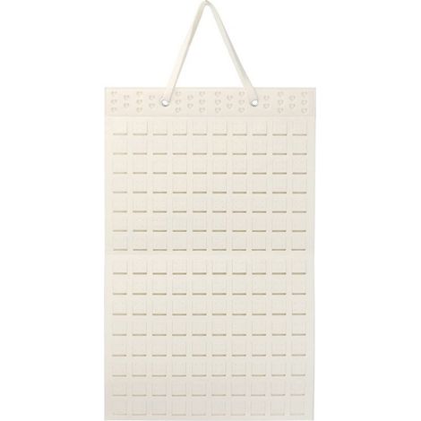 1 Pièce Organisateur de Bijoux Mural en Velours pour Colliers et Bagues Couleur Blanche, Pochette de Rangement pour Décoration Domestique, 25.4 cm (1/5)