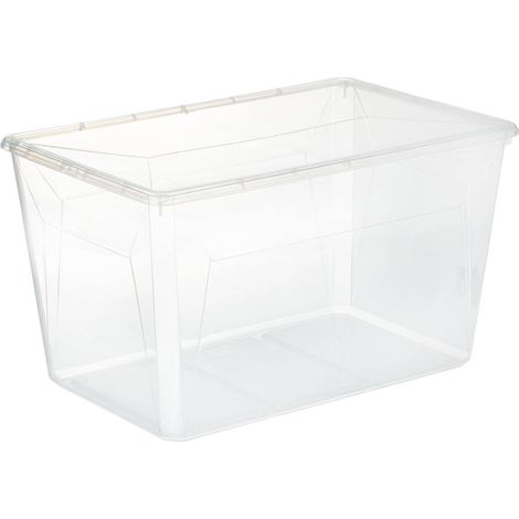 Cassetta di plastica trasparente simply+ 80l  - 5five