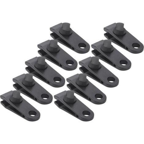 Pince de fixation de tente La bâche de l\'auvent coupe-vent portative extérieure d\'ABS resserre l\'agrafe de bride de fixation (1/4)