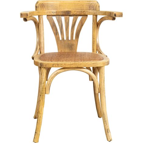 Ash wood kitchen chairs 44x42x76 cm Chair with armrests Vintage Thonet chair Dining room chairs Kitchen chair Rattan seat (1/5)