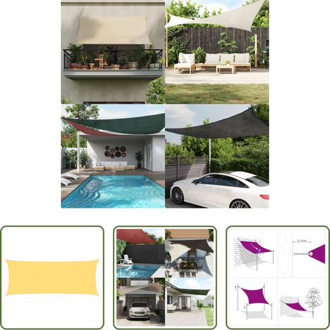 vidaXL Protection solaire -  Voile d'ombrage 160 g/m² Beige 2x5 m PEHD (1/5)