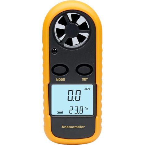 Anemometre Portable Anémomètre Numérique Haute Précision (+/-5%) avec Rétro-éclairage LCD, Anémomètre Portatif pour Extérieur, HAVC, Drones (1/5)
