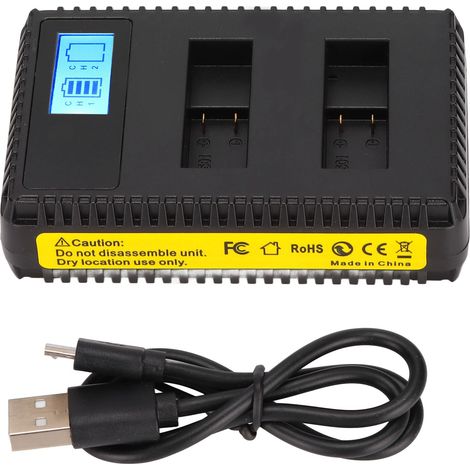 Chargeur de batterie pour appareil photo AHDBT-801, station de charge double fente multifonction (1/5)