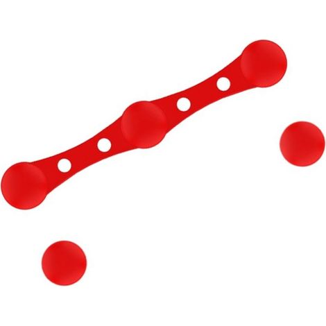 Lot de 3 pinces magnétiques en silicone pour friteuse à air chaud — Pinces résistantes à la chaleur de qualité alimentaire pour maintenir le papier sulfurisé en place (rouge) (1/5)