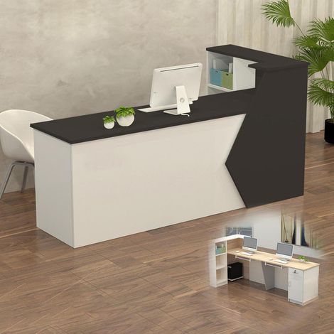 Empfangstheke mit Stauraum, 100-300 cm, für Büro, Praxis, Laden (1/5)