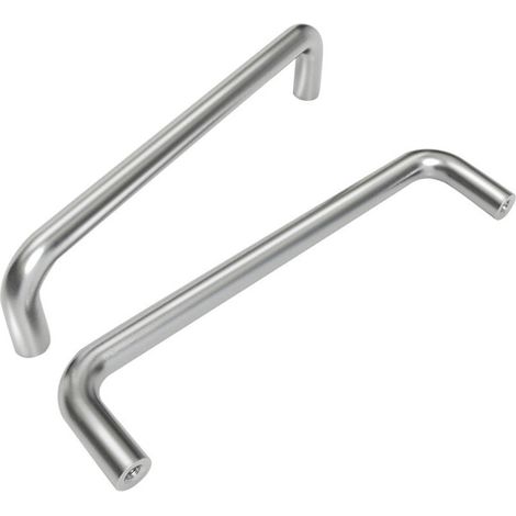 Maniglia di design per mobili, interasse fori 160 mm, per cucina, bagno, mensole, lega di alluminio, argento, 2 pezzi (1/4)