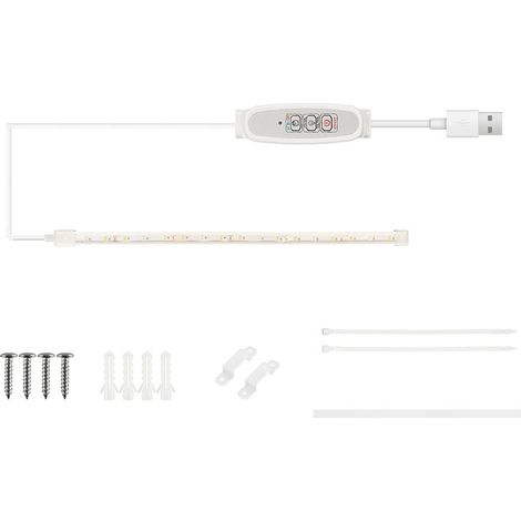 Ruban LED croissance plante interieur rouge 3000K type solaire pour hydroponie succulente 4 niveaux luminosite minable cycle 24h minuterie USB installation facile (1/3)