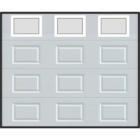 Porta per garage sezionale a cassette Bianco con finestre e motore Somfy - CAOPAS (1/5)