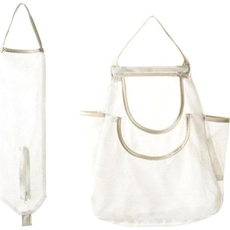 Sac de Rangement en Suspendu, Sac D'Épicerie en, Sac en Filet à Ail, Sac de Courses en Filet pour Oignons, Ail, Fruits, Gingembre, Légumes (1/5)