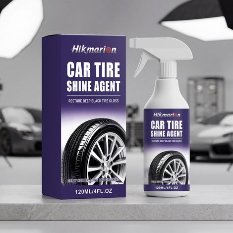 Produit de polissage pour pneus de voiture - 120 ml (Nettoyage de la surface des pneus, élimination des taches, polissage, entretien quotidien) -- BIEMMEDUE (1/5)