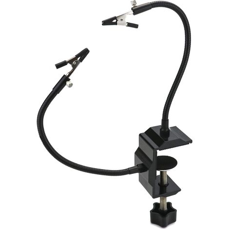 Dritte Hand-Lötstation mit C-Klemmen-Basis und 24 cm flexiblem Arm für die Reparatur elektronischer Geräte und Schmuck