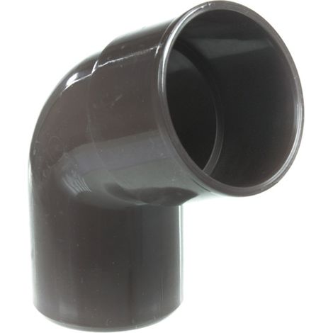 Coude PVC 67°30 MF pour tube de descente Ø50 - marron - First Plast (1/2)
