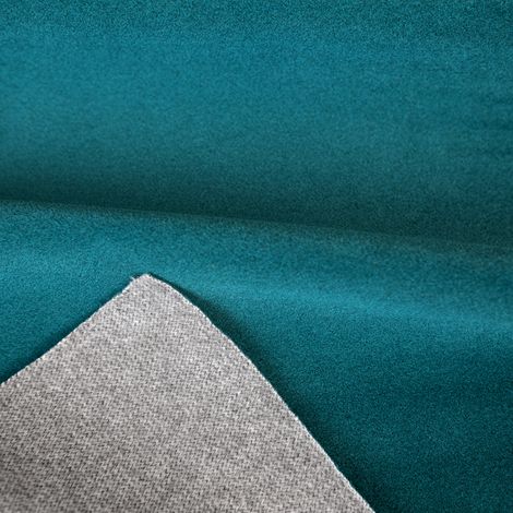 Tissu fausse fourrure rase extra douce avec dos polaire Bleu Paon 142 cm